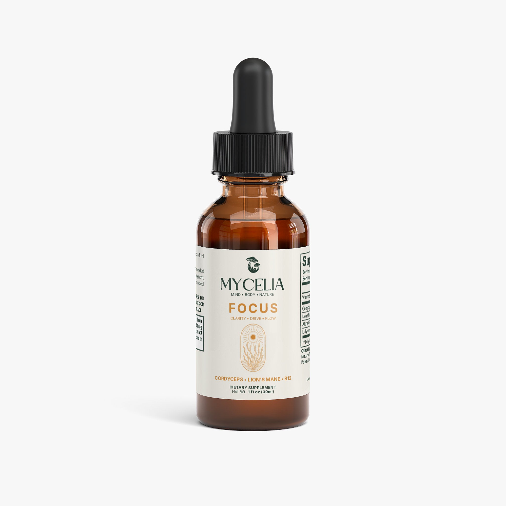 Mycelia Focus - Mushroom Energy & Cognition Drops