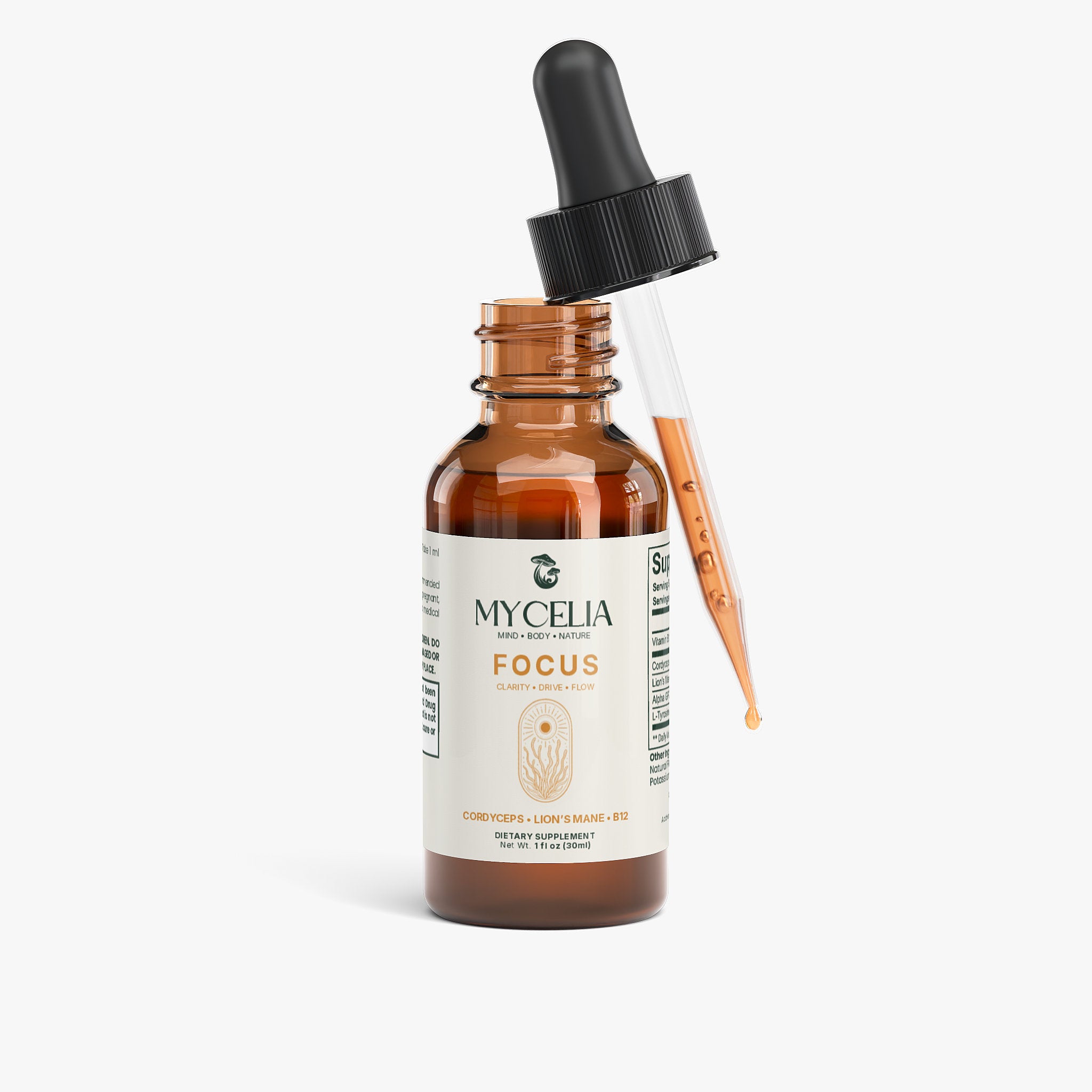 Mycelia Focus - Mushroom Energy & Cognition Drops